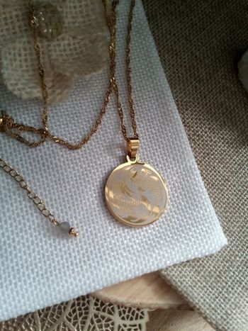 Collier poisson yin yang en acier inoxydable