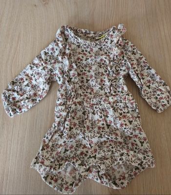 Barboteuse fleurie manche longue