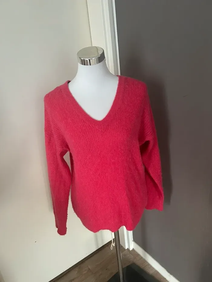 Morgan pull rose en laine, femme, taille M/38