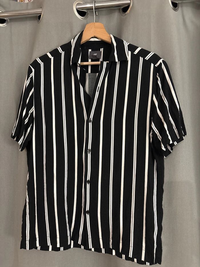 Chemise fluide noir et blanche