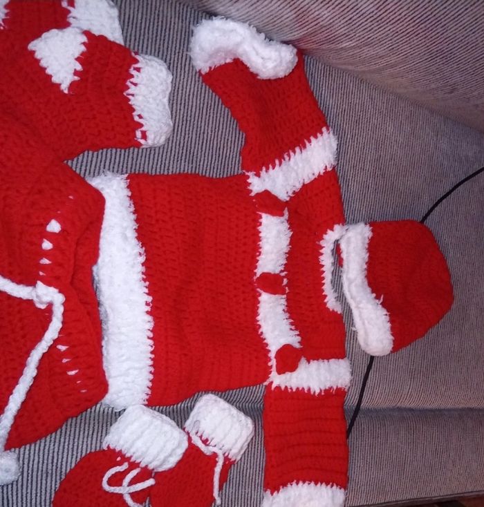 Ensemble neuf père Noël bergère de frabce 9/12 mois - photo numéro 5