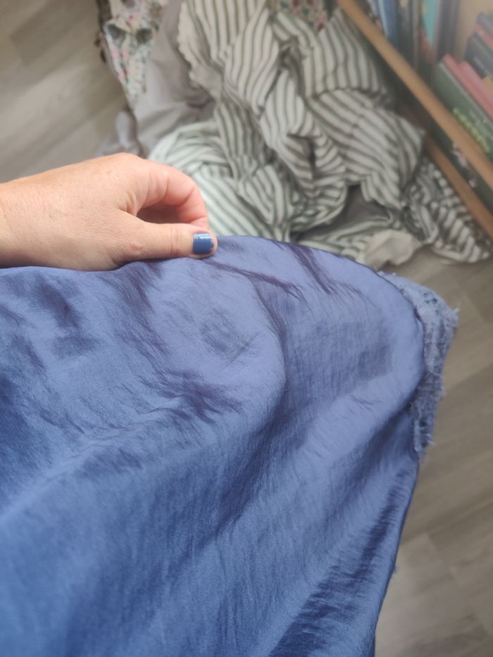 Robe bleu satinée chic Promod Taille 38 - photo numéro 4