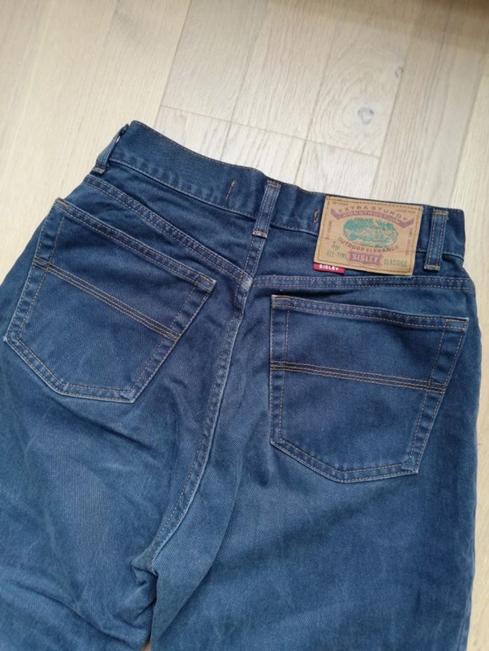 Pantalon mom jeans sisley basic denim bleu brut taille 36 femme - photo numéro 13
