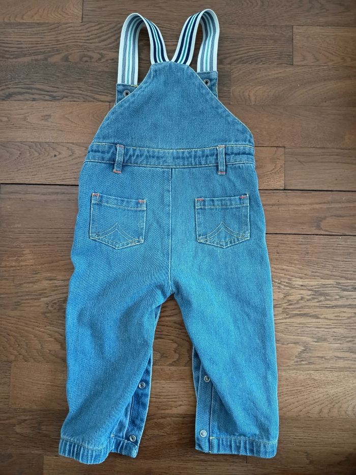 Ensemble salopette en jean et tee short 18 mois - photo numéro 5