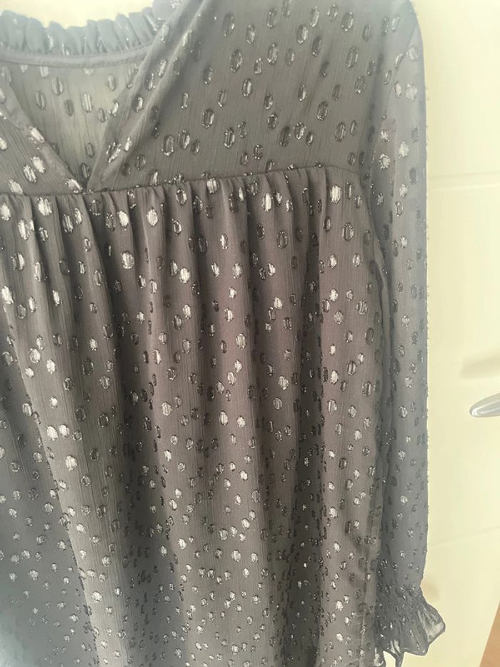 Robe noire Etam plumetis brillant - photo numéro 8