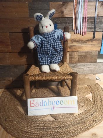 Peluche lapin vintage Jacadi tbe