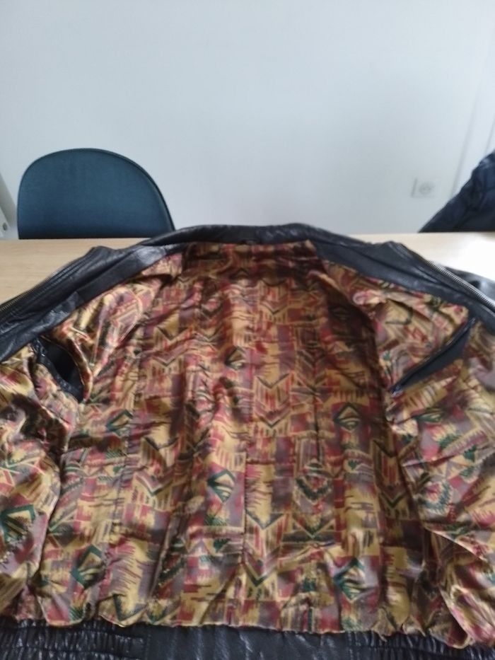 Blouson en cuir véritable chèvre - photo numéro 2