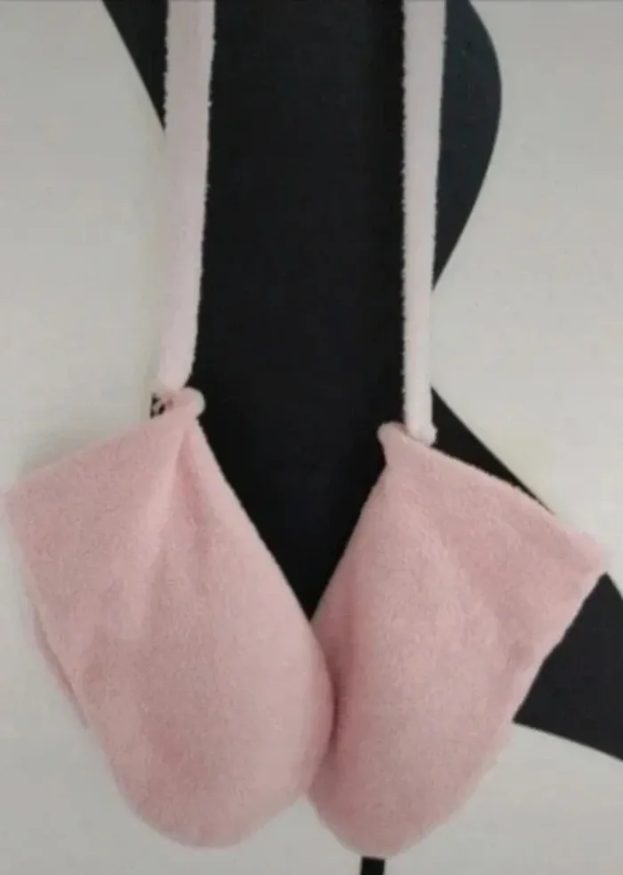 Moufles rose avec cordon Kiabi taille 4-5 ans - photo numéro 4