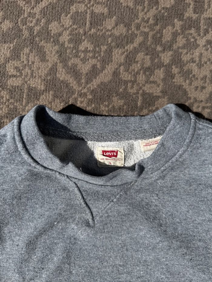 Sweat Levi’s gris col rond - Taille L - photo numéro 3