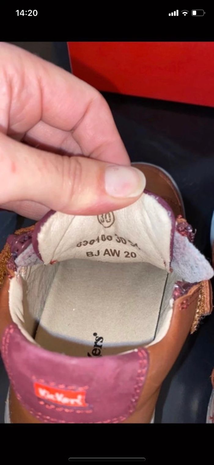 Chaussures kickers camel 30 neuve - photo numéro 6