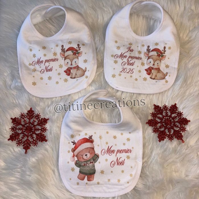 Bavoir mon premier noël personnalisé🎅 - photo numéro 2
