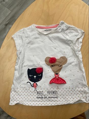 TEE shirt souris et chat 18 mois