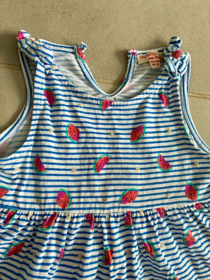 Robe pastèque 🍉 DPAM 24 mois 86 cm - photo numéro 2