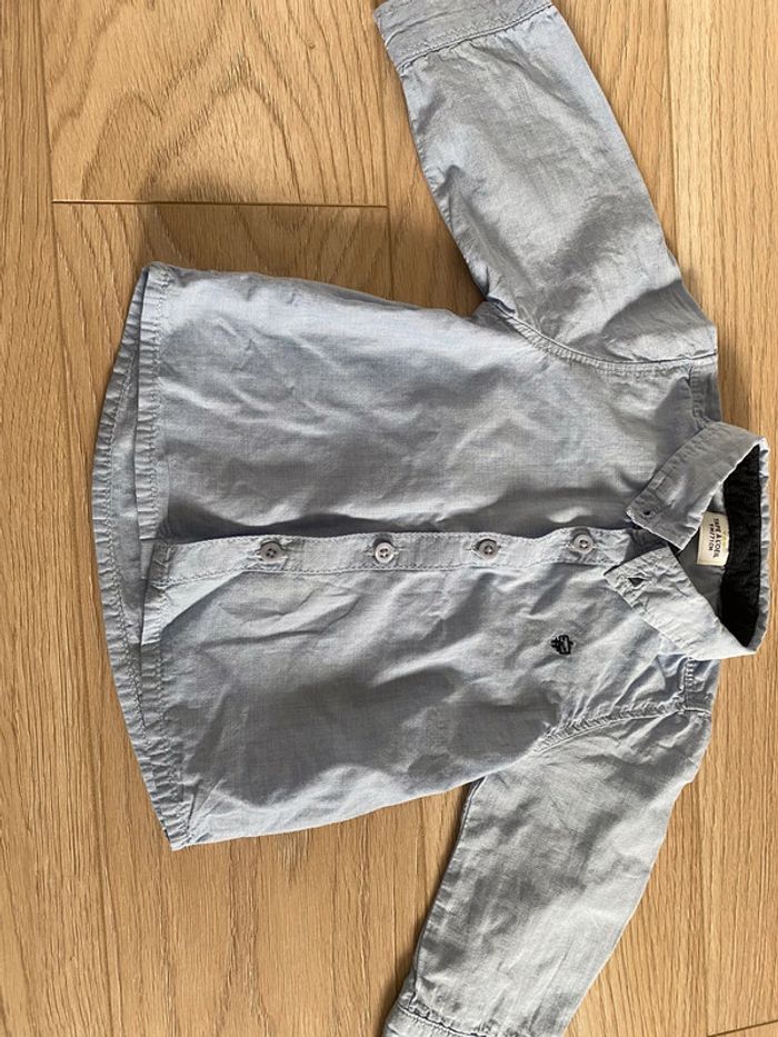 Chemise bleue 9 mois tape à l’œil neuve