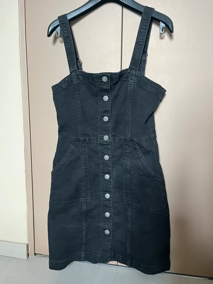 robe salopette en jeans noir hm