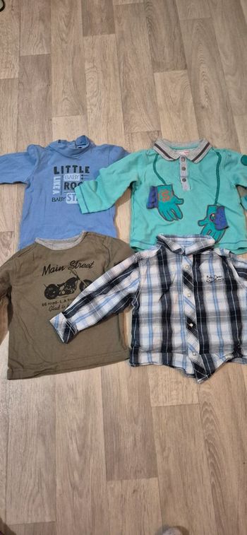 Lot de 4 hauts manches longues - 18 mois