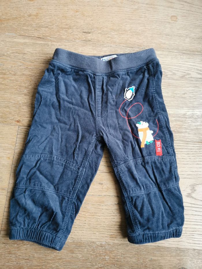Pantalon velour doublé la Cie des petits 9 mois