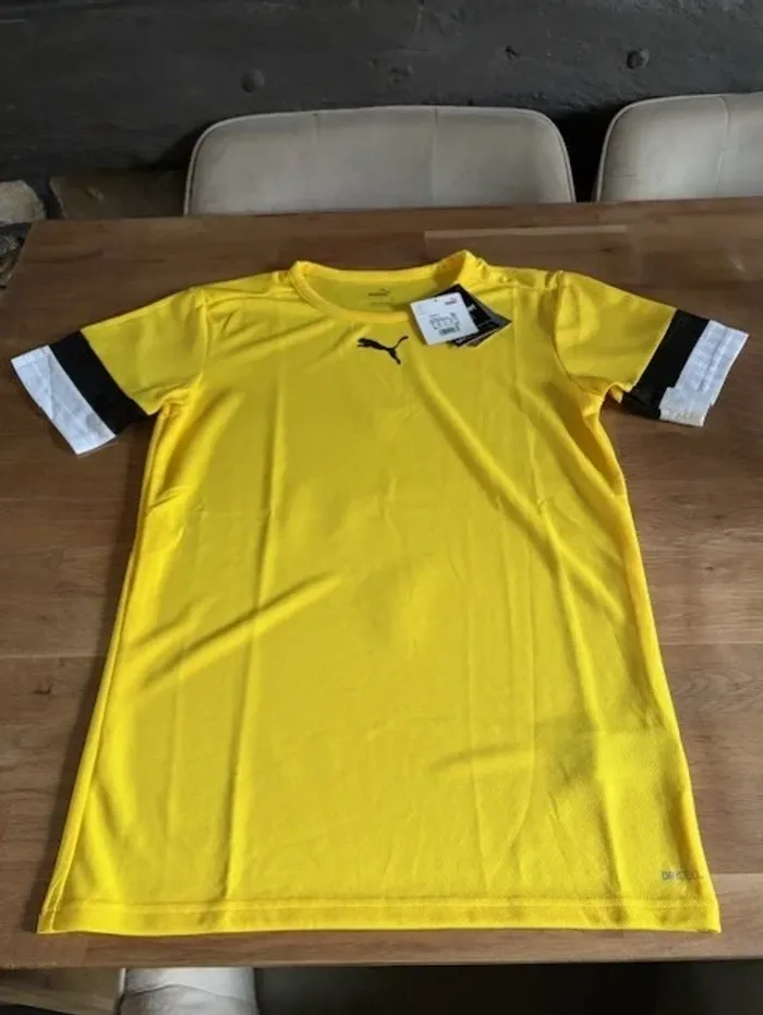 t shirt de sport homme puma jaune taille S - photo numéro 2
