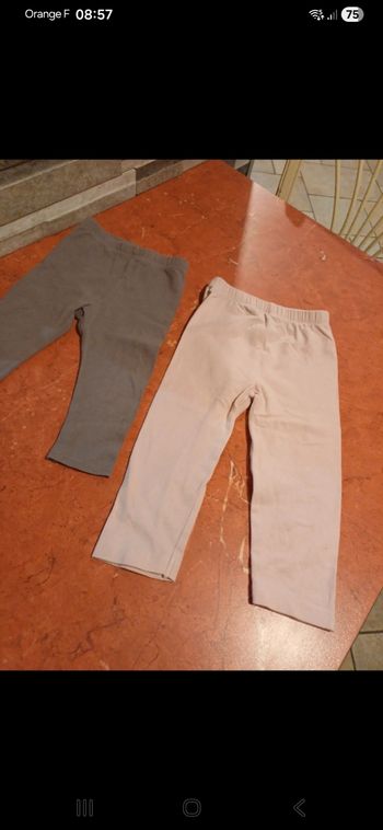 Lot de 2 leggings bébé taille 12 mois