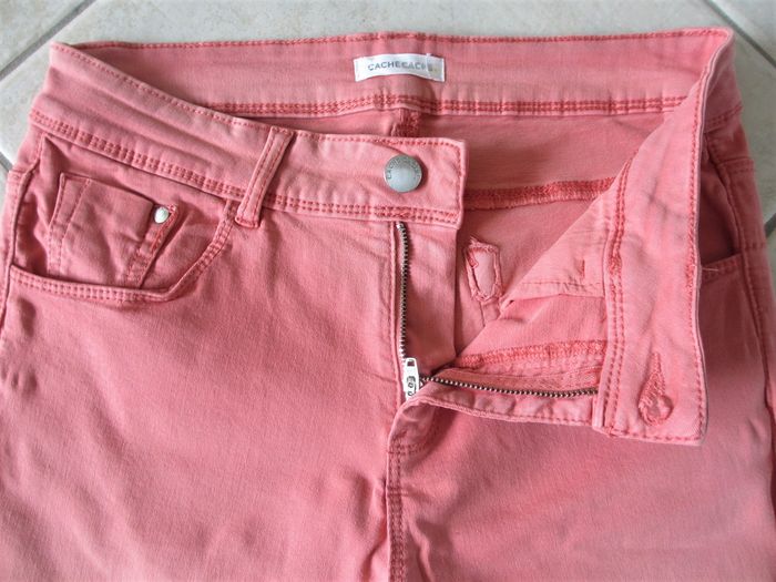 Pantacourt corail femme Cache Cache - Taille 38 - photo numéro 3