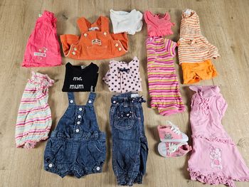 Lot 13 pièces vêtements bébé fille 3 mois printemps avec chaussures et ensembles  été très bon état