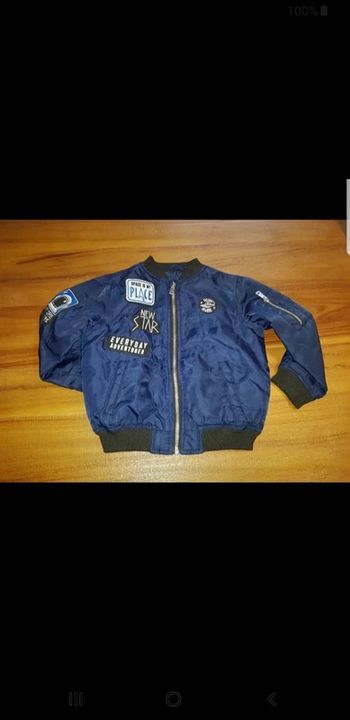 Blouson bombers bleu marine Lefties motifs
