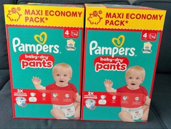 188 couches culotte taille 4 Pampers baby dry Pants