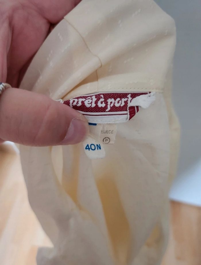 Sublime Blouse Creme Col Lavallière Taille 40 - photo numéro 6