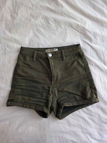Short en jean kaki