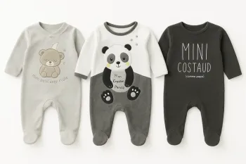 Lot 3 pyjamas bébé motif ours et panda