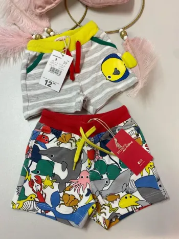 Lot de 2 shorts bébé garçon (neuf) - Taille 3 mois