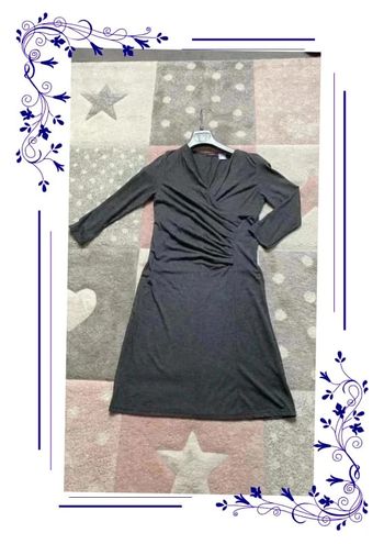 Très jolie robe la redoute manches 3/4 gris foncé 38/40