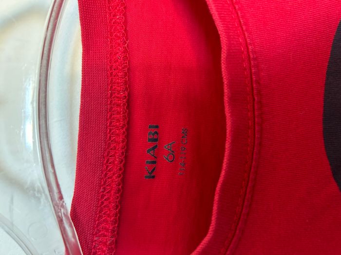 t shirt manche longue rouge 6 ans - photo numéro 2