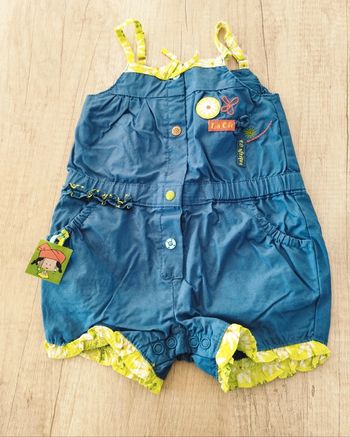 Combi short fines bretelles fille taille 3 mois La Compagnie des Petits