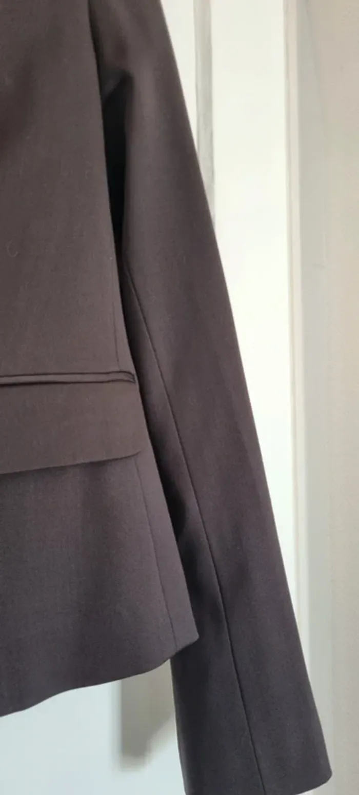 Veste blazer marron chocolat laine pinko 40 - photo numéro 8