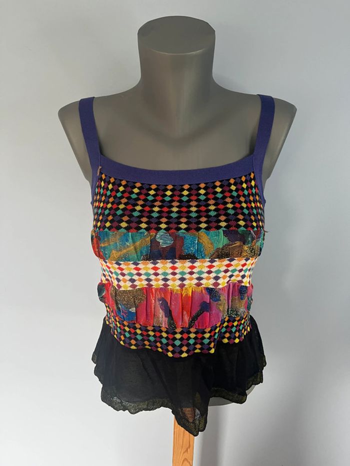 Ensemble multicolore Louise Della (gilet T3 + débardeur T2) - photo numéro 2