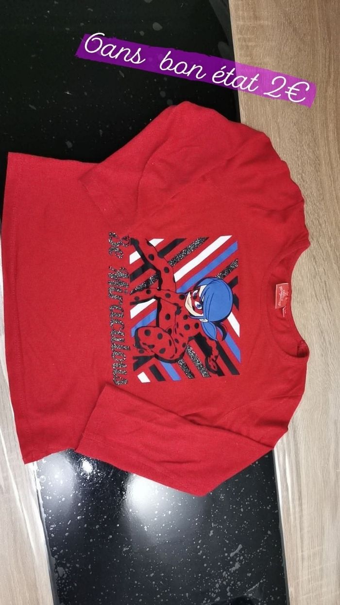 T-shirt manche longue miraculous 6ans