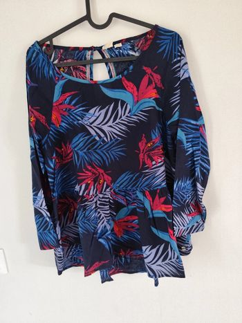 Blouse fluide feuillage