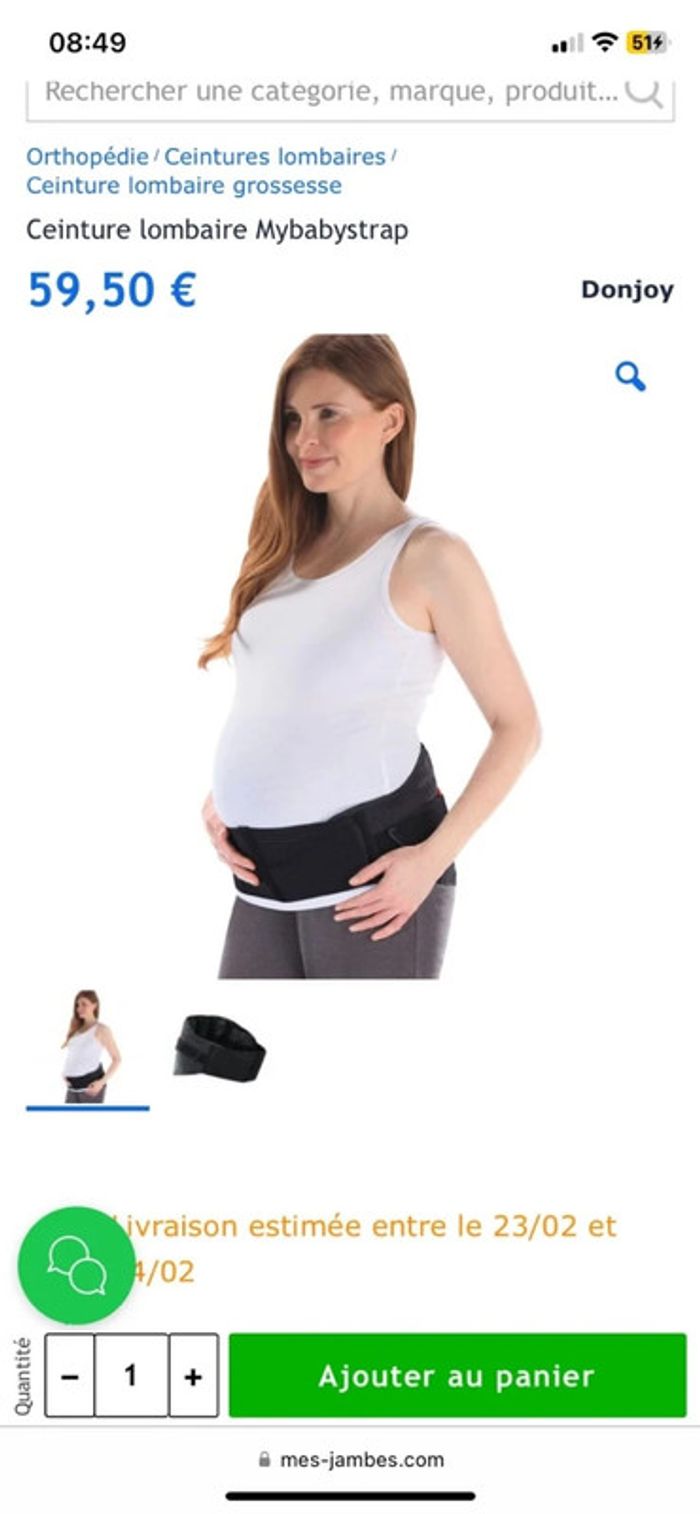 Ceinture lombaire de grossesse Mybabystrap - photo numéro 2