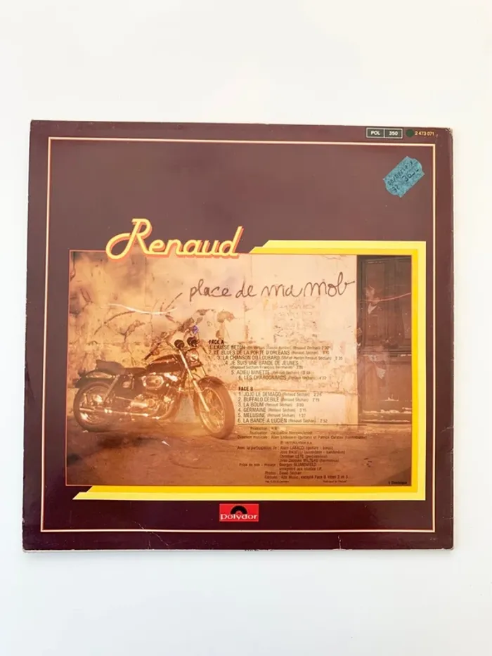 Disque 🎵 vinyle Lp : Renaud – Laisse Béton (Place De Ma Mob) 1977 - photo numéro 2