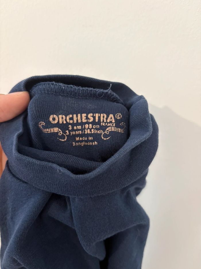 Pull col roulé bleu marine orchestra- 3 ans (98 cm) - photo numéro 3