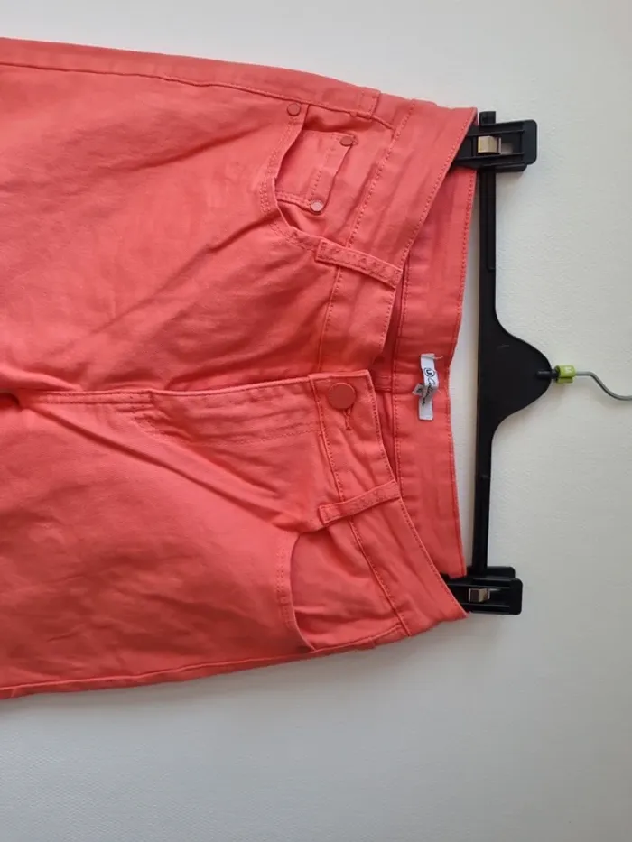 pantalon droit corail saumon - photo numéro 2