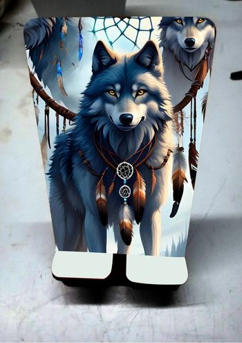 support téléphone motif loup attrape rêve neuf