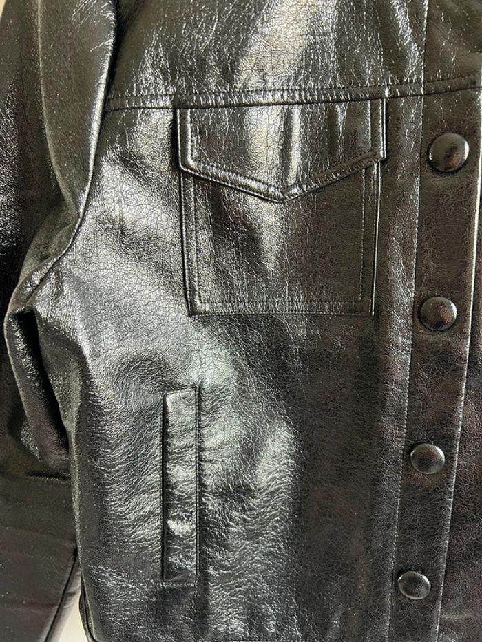 Veste noir similicuir - photo numéro 5