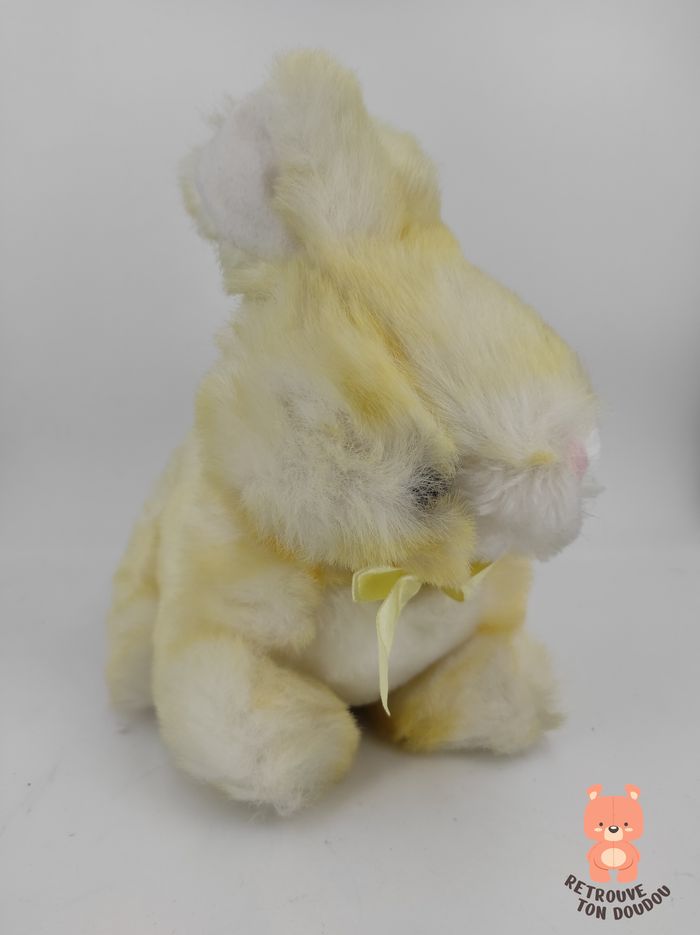 Peluche Lapin Jaune et Blanc Jemini Vintage - photo numéro 2