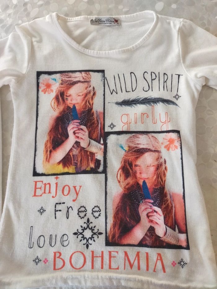 Sweat pour fille 6 ans blanc. - photo numéro 2