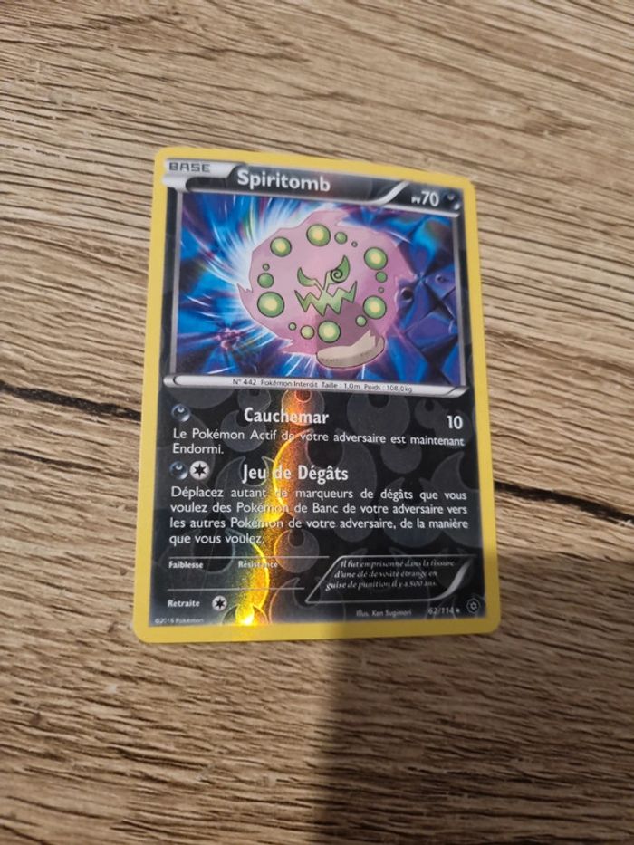 Carte pokémon spiritomb reverse 62/114 année 2016 - photo numéro 2