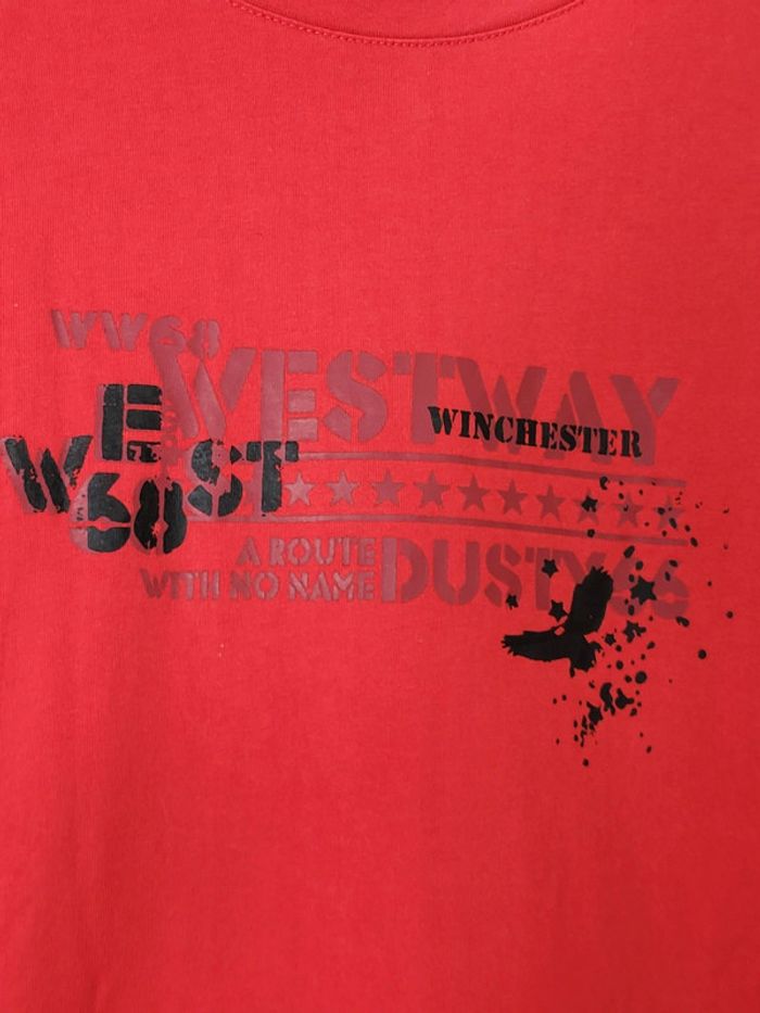 T-shirt 100% coton rouge Winchester - Comme neuf - photo numéro 3
