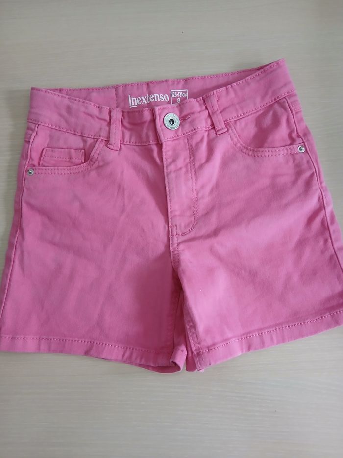 Short d ete fille en coton taille 8 ans marque inextenso - photo numéro 3