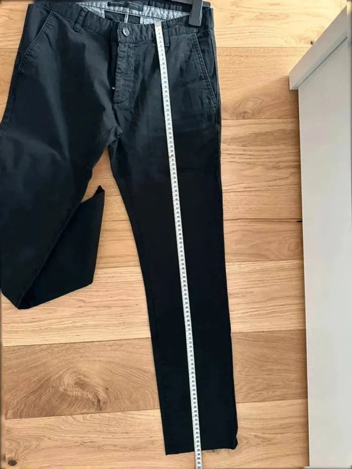 Pantalon chino noir homme zara man taille 40 - photo numéro 7